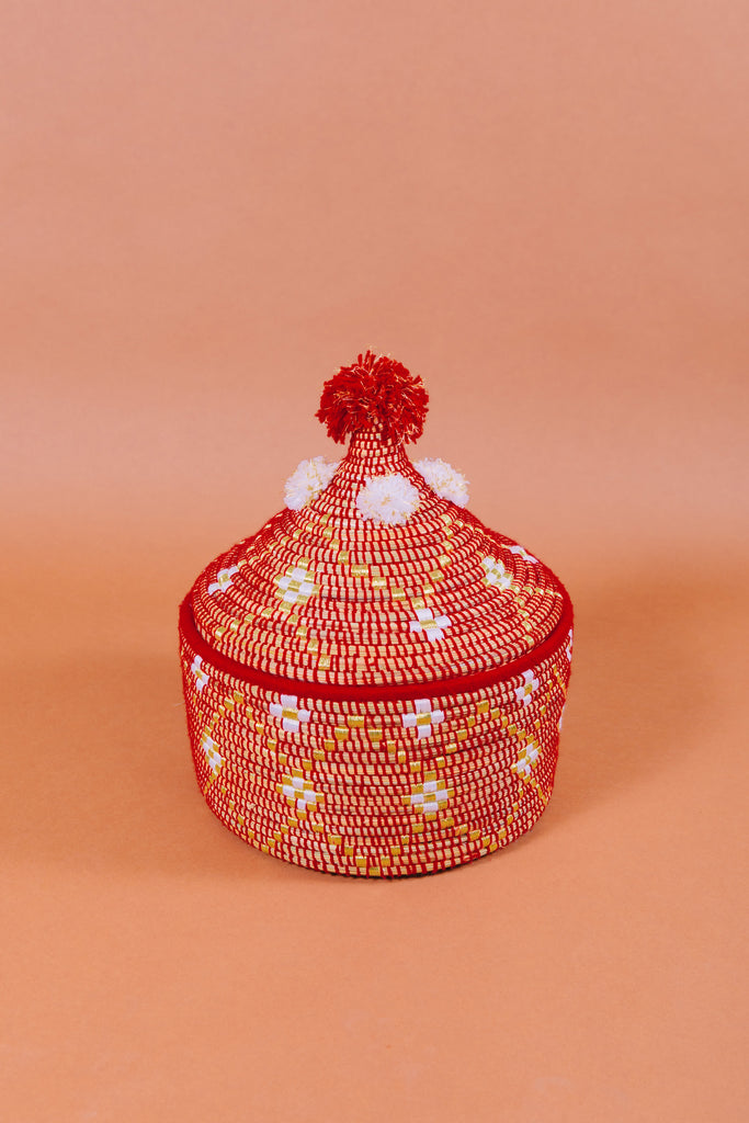 Big Red - Woven Decorative Berber Basket
