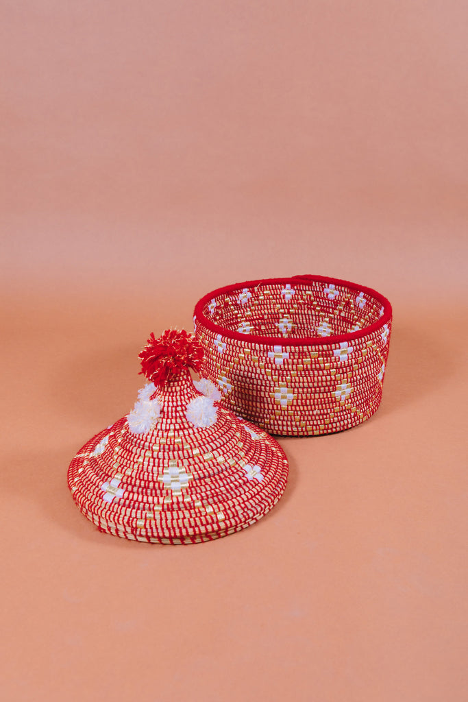 Big Red - Woven Decorative Berber Basket