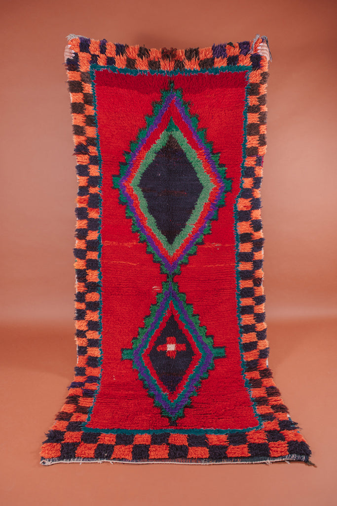 MEAS - Vintage Boucherouite Moroccan Rug