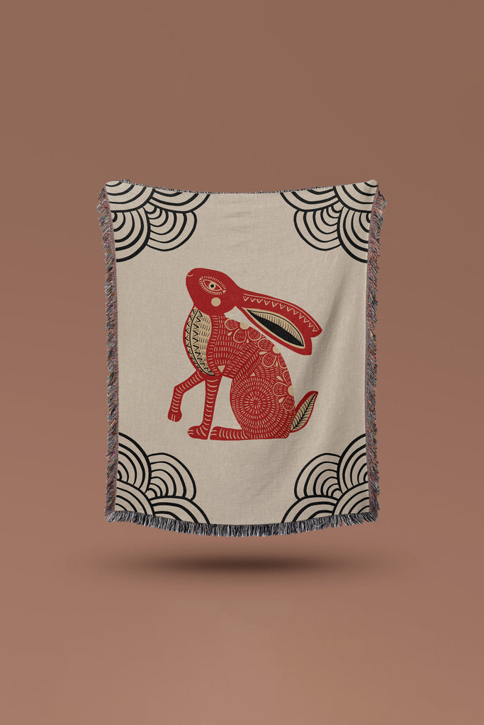 Year of the Rabbit Woven Throw